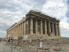 The Parthenon on the Athenian Acropolis, Greece, that was dedicated to the goddess Athena during the fifth century BC.