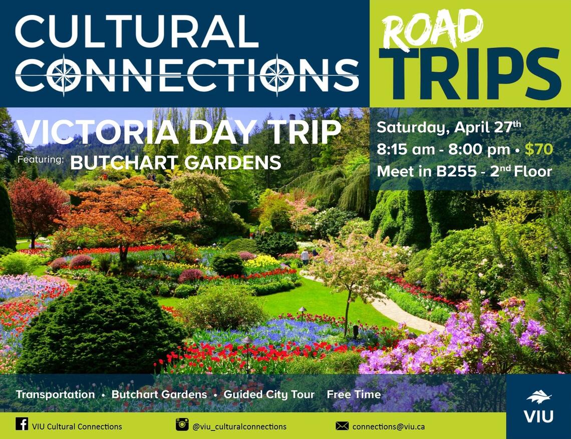 VIU Cultural Connections - Road Trips - Victoria & Butchart Gardens 