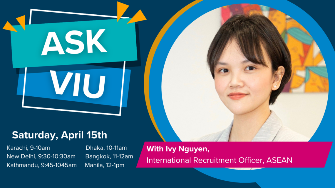 Ask VIU Online Q & A Asia for the Hospitality Management program on Wednesday, December 14