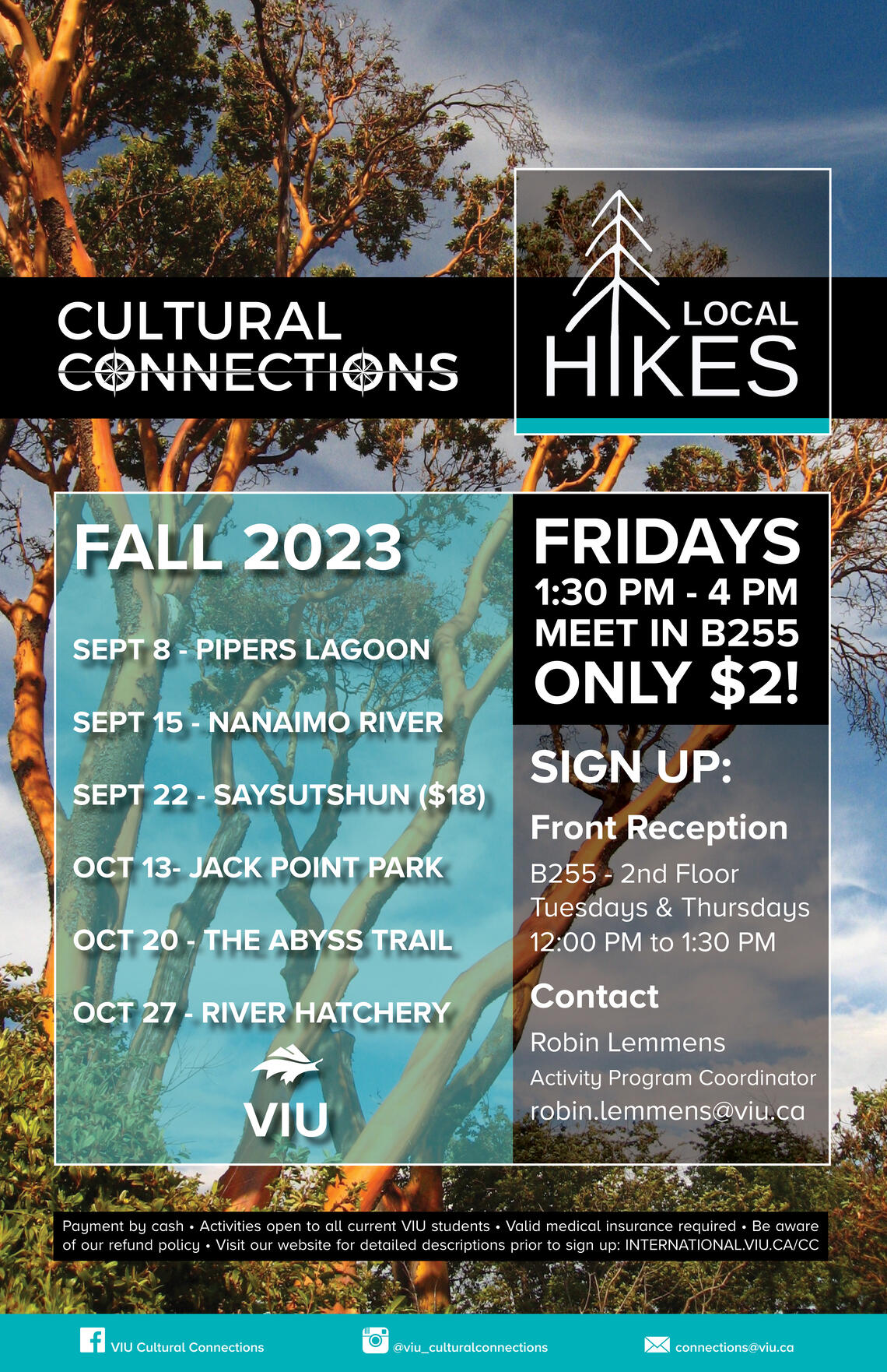 Local Hikes Fall Schedule