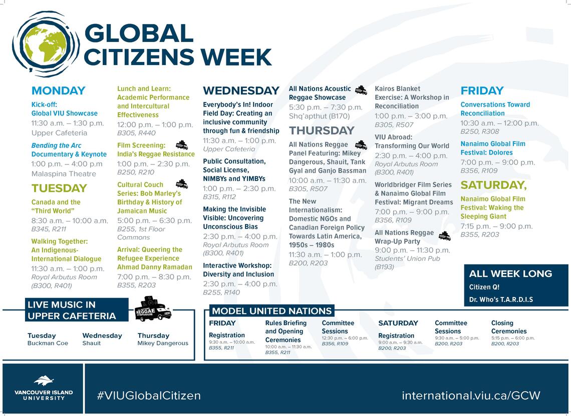 Global Citizens Week Global Engagement VIU