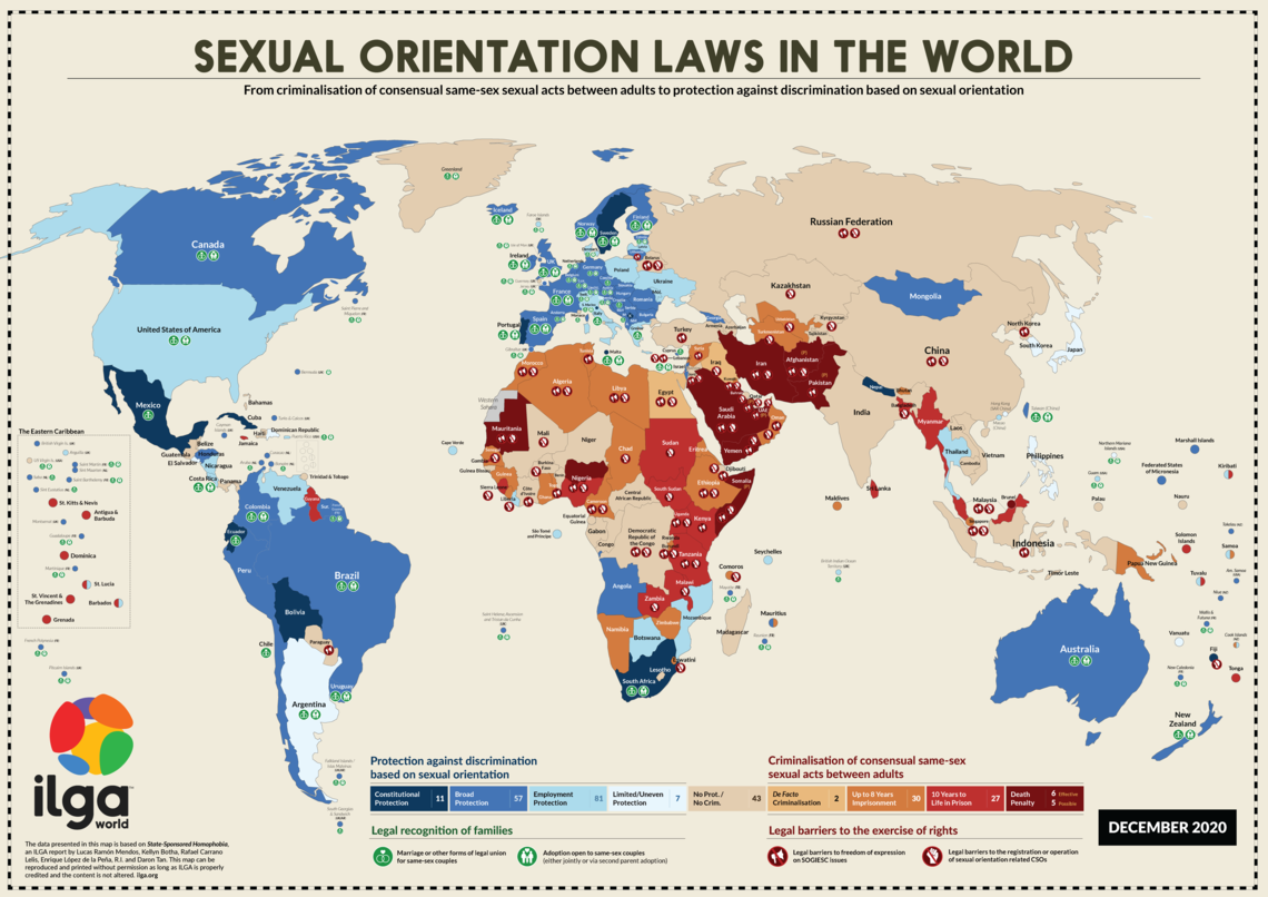 Sexual Orientation Laws in the World 2020