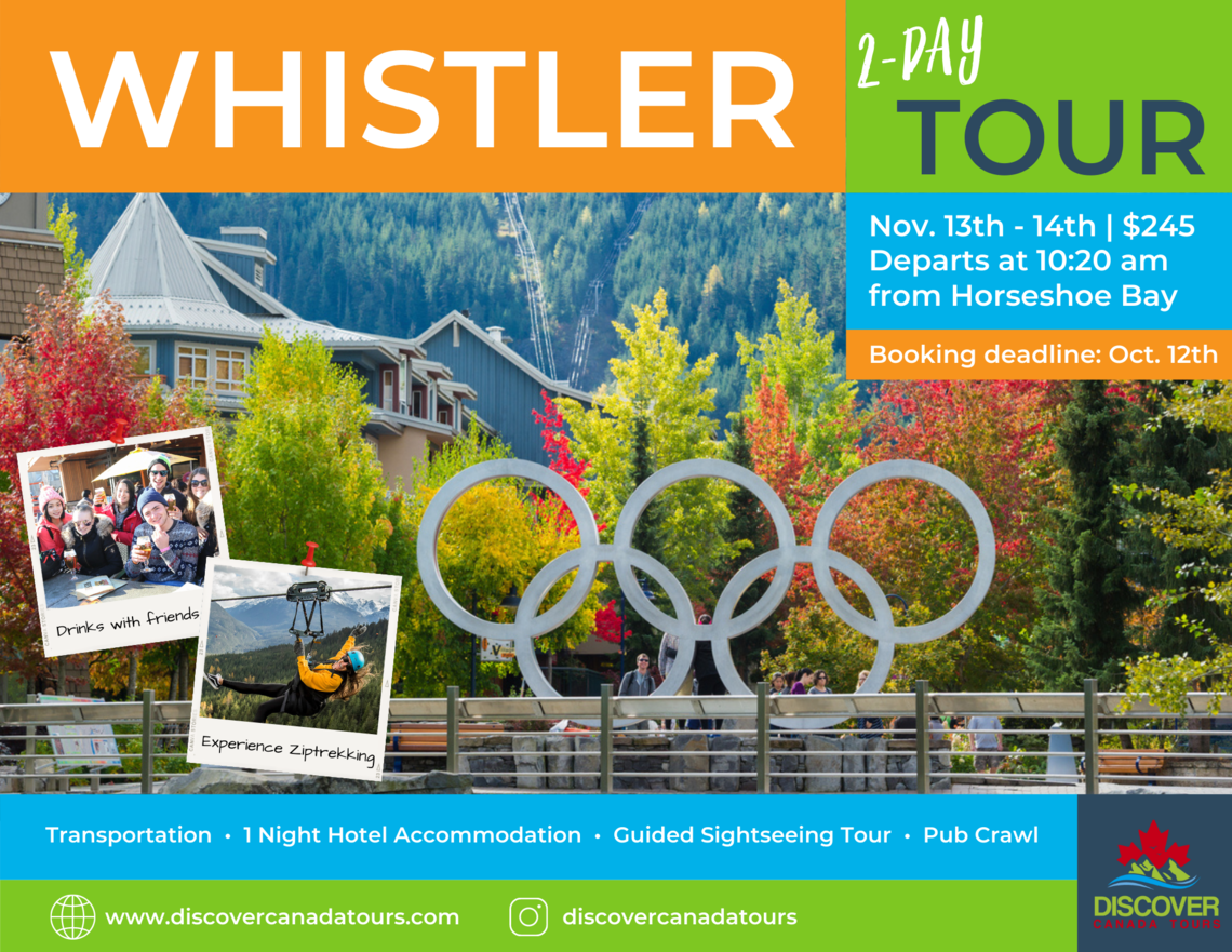 Discover Canada Tours - Whistler 2-Day Custom VIU 
