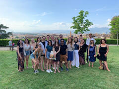 Participants of a previous Liberal Studies Field School abroad in Italy